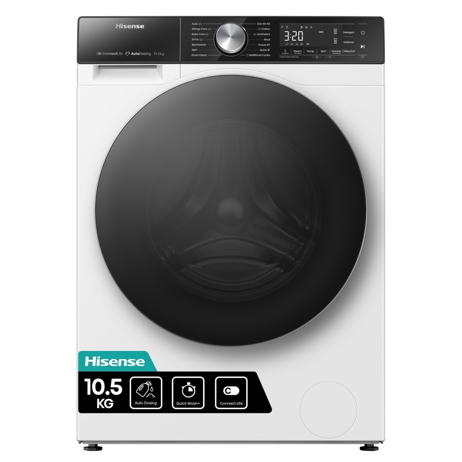 Hisense 5S Series Wf5S1045Bw 10.5Kg 1400Rpm Auto Dosing Freestanding Washing Machine - Image 6