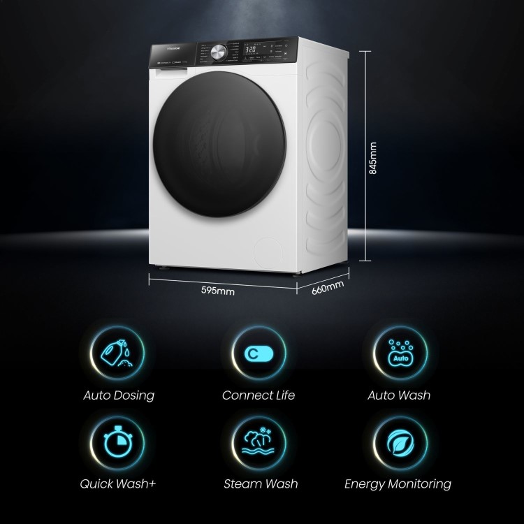 Hisense 5S Series 10.5kg 1400rpm Washing Machine - White