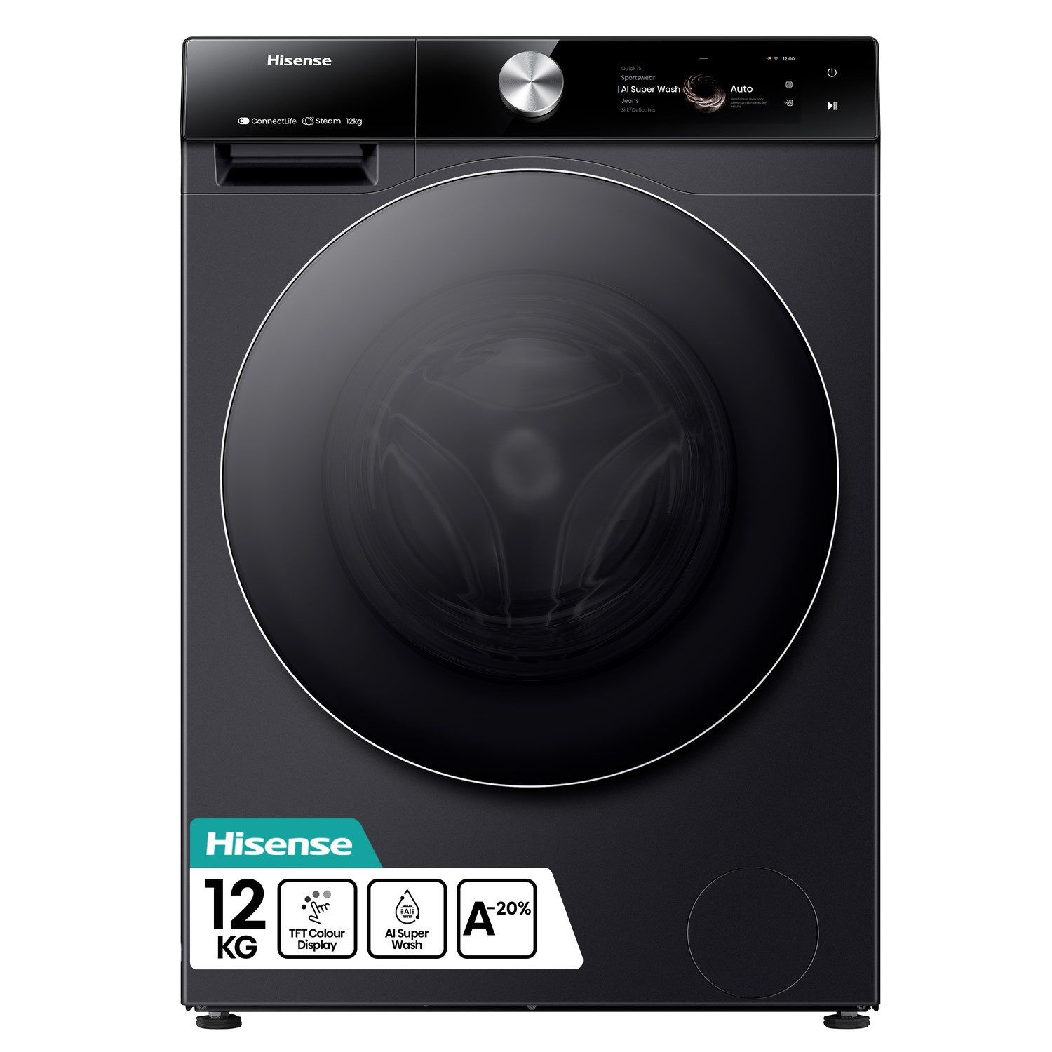 Hisense 7S Series 12Kg 1400Rpm Washing Machine WF7S1247BB - Image 8