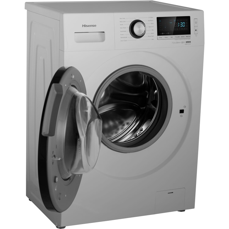 GRADE A2 - Hisense WFBL7014VS 7kg 1400rpm Freestanding Washing Machine - Silver