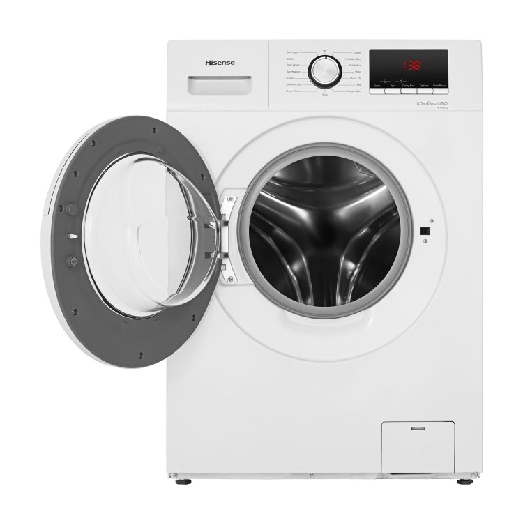 GRADE A2 - Hisense WFHV6012 6kg 1200rpm Freestanding Washing Machine - White