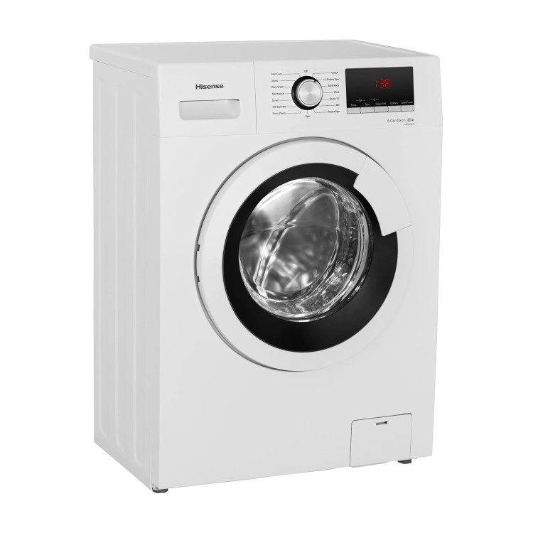GRADE A2 - Hisense WFHV6012 6kg 1200rpm Freestanding Washing Machine - White