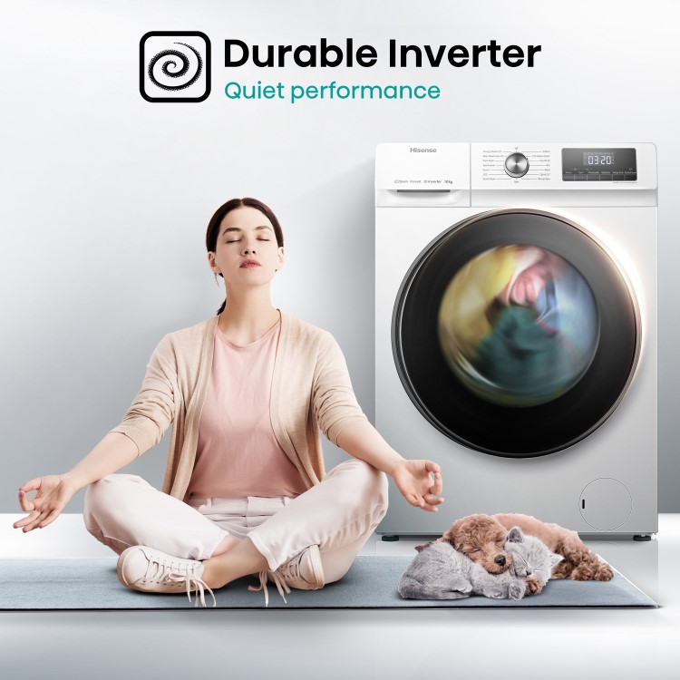 Hisense 3 Series 10kg 1400rpm Washing Machine - White