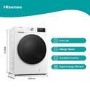 Hisense 10kg 1400rpm Freestanding Washing Machine - White