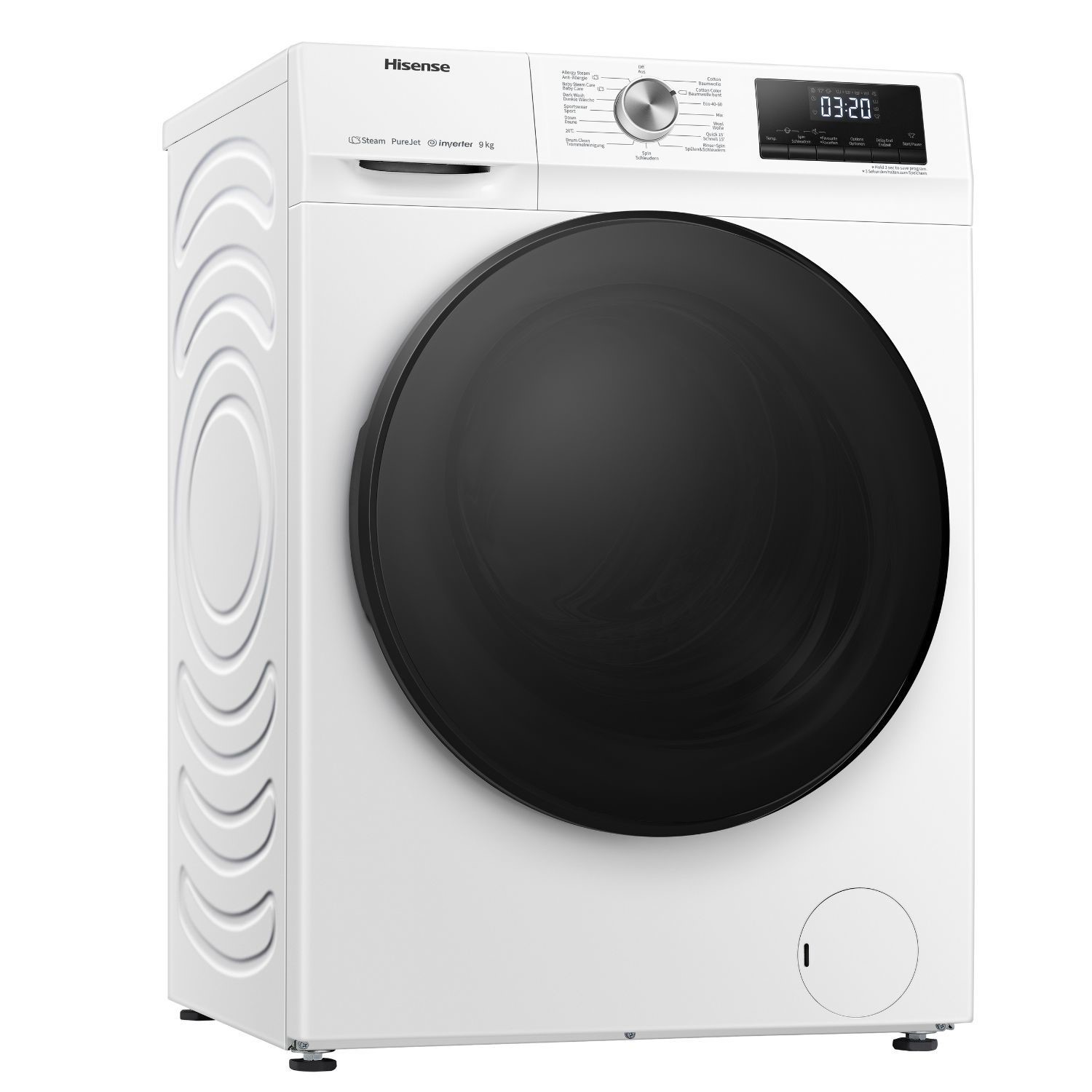 Hisense 9kg 1400rpm Freestanding Washing Machine White WFQA9014EVJM