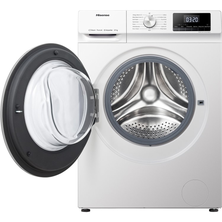 GRADE A2 - Hisense QY Series 10kg 1400rpm Freestanding Washing Machine - White