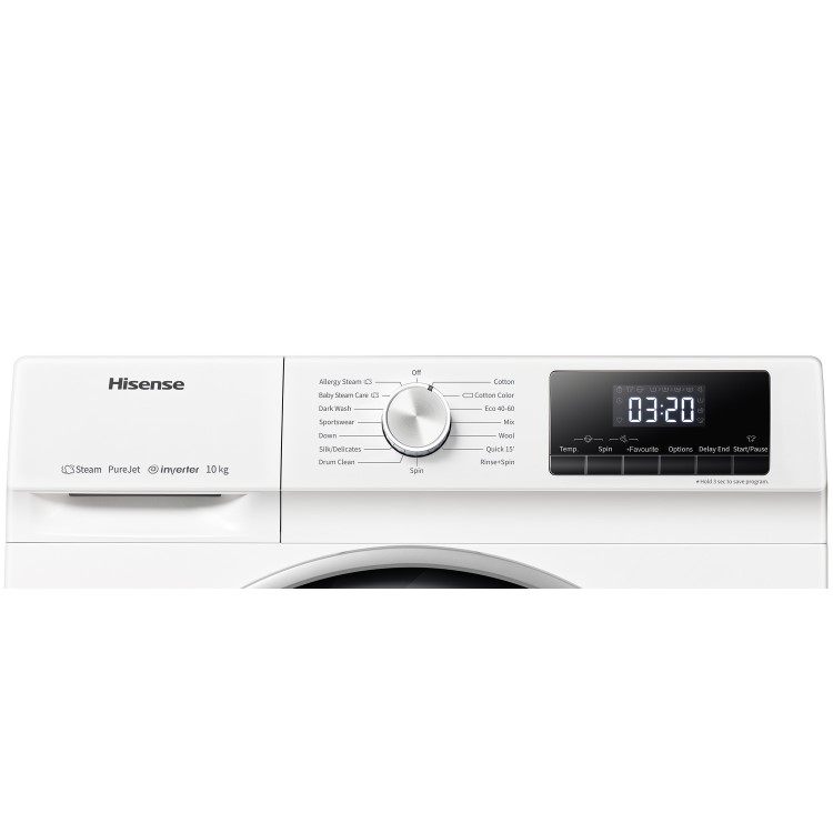 GRADE A2 - Hisense QY Series 10kg 1400rpm Freestanding Washing Machine - White