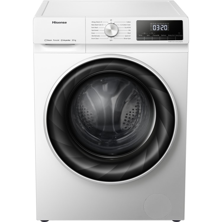 GRADE A2 - Hisense QY Series 10kg 1400rpm Freestanding Washing Machine - White