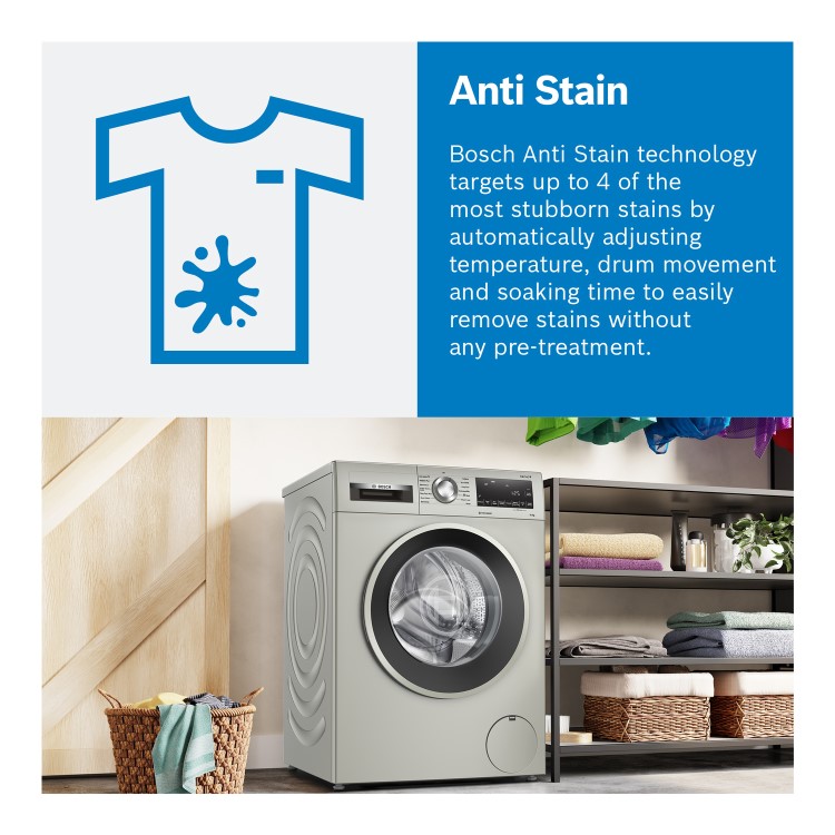 Bosch Series 6 9kg 1400rpm Washing Machine - Grey