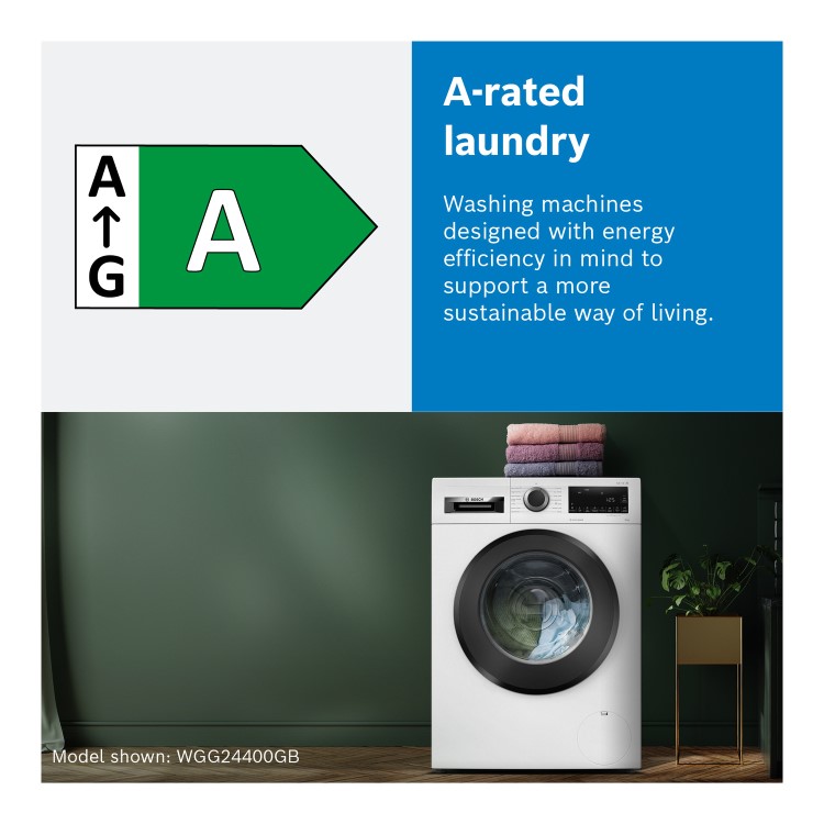 Refurbished Bosch Series 6 WGG254Z0GB Freestanding 10KG 1400 Spin Washing Machine White