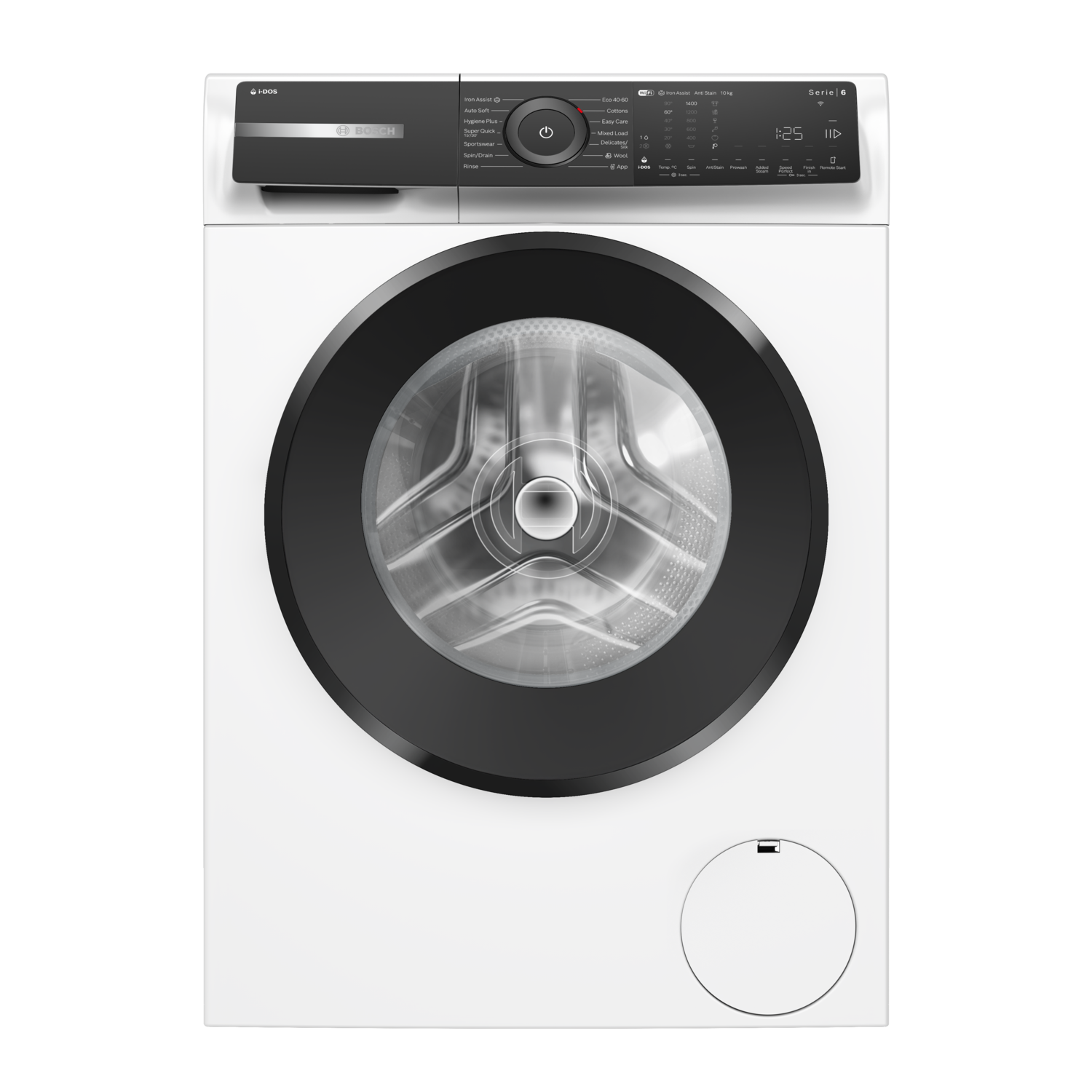 Bosch Series 6 10kg Washing Machines - 1400rpm Smart Wi-Fi i-Dos A-Rated - Freestanding White