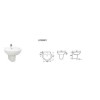 Anise Wall Mount Sink with Semi Pedestal - 1 Tap Hole