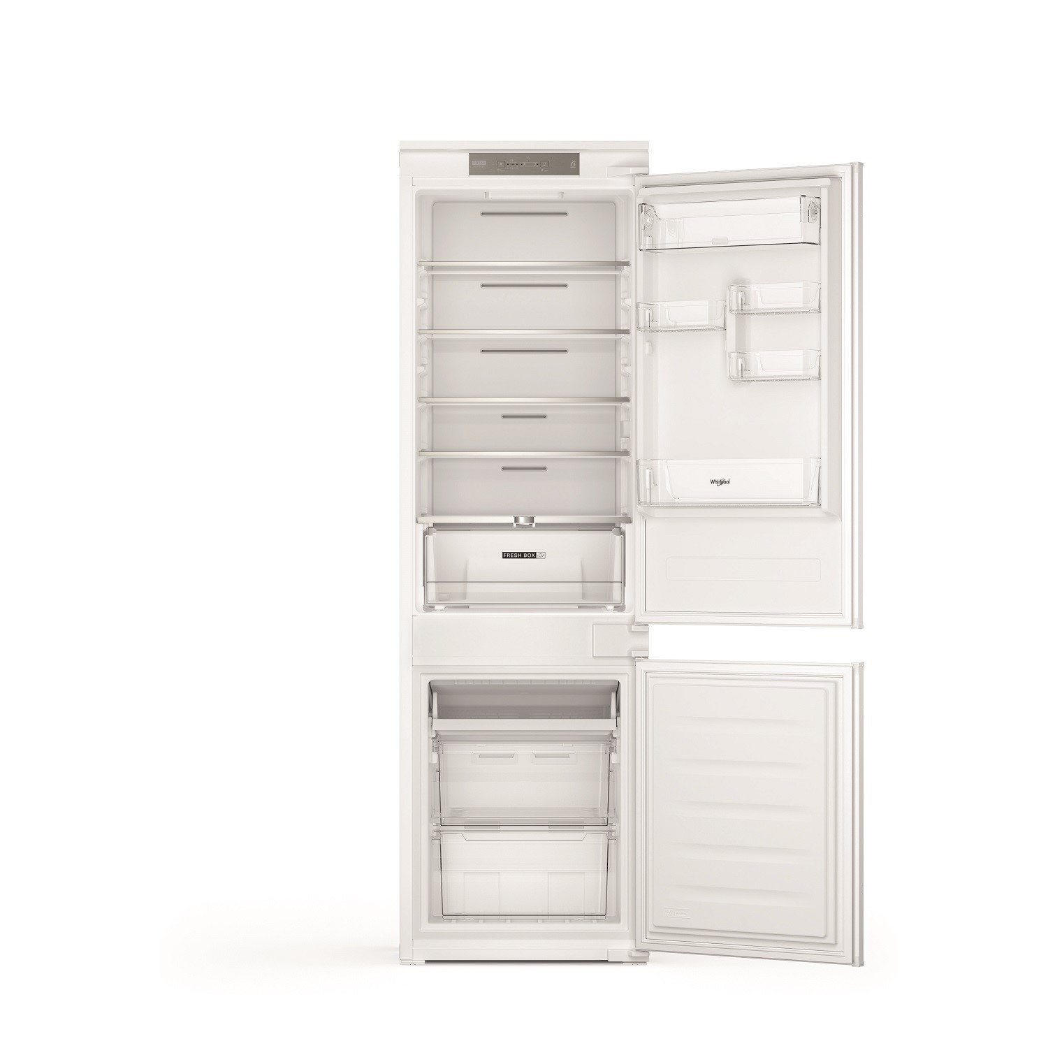Whirlpool White 250 Litre 70/30 Integrated Fridge Freezer Size 54.5