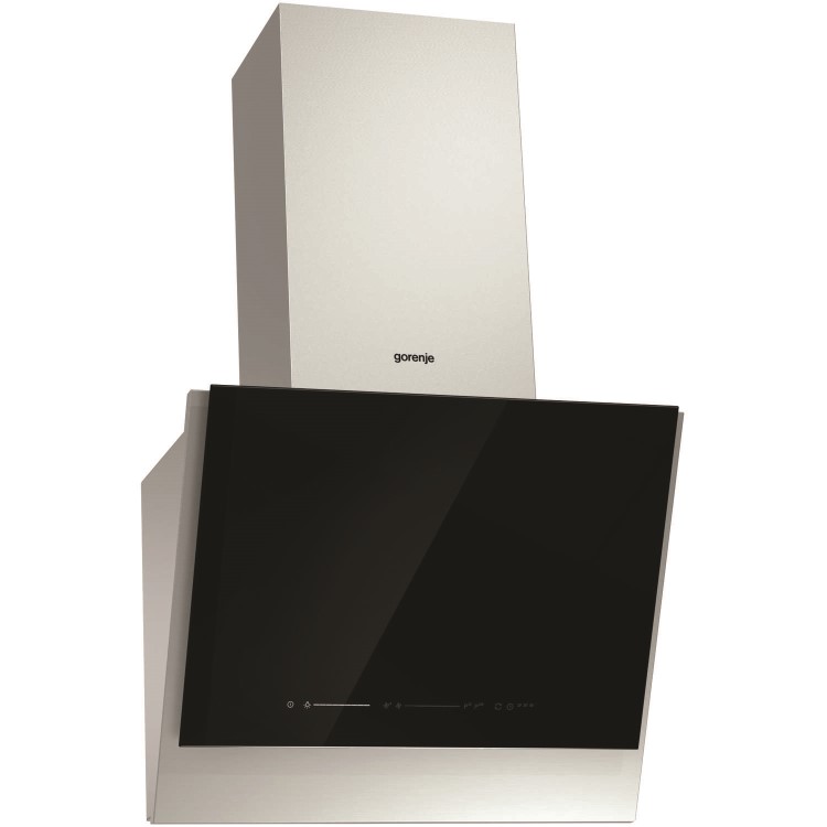 Gorenje WHI651S1XGBUK 60cm Angled Cooker Hood Black And Stainless Steel