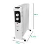 Argo Whisper 2.5 kw Oil Filled Radiator 10 fin with Thermostat
