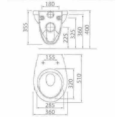 GRADE A1 - Round Wall Hung Toilet with Soft Close Seat