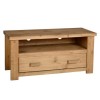 Seconique Tortilla 1 Drawer Flat Screen TV Unit in Waxed Pine - TV&#39;s up to 42&quot;