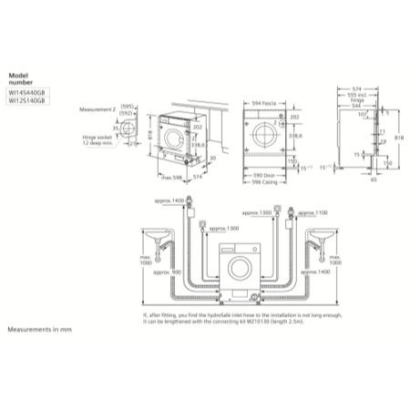 SIEMENS WI14S440GB iQ500 7kg 1400rpm Fully Integrated Washing Machine