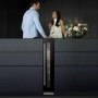 Caple Sense 15cm Wide Single Zone Under Counter Wine Cabinet - Black Glass Door