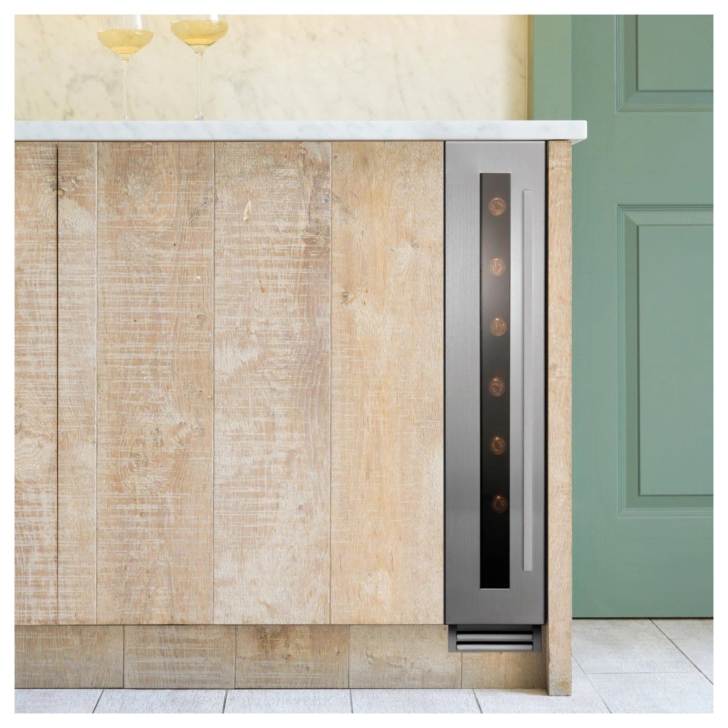 Caple Classic 15Cm Wide Single Zone Under Counter Wine Cabinet  Door WI157