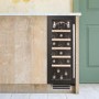 Caple 19 Bottle Capacity Single Zone Under Counter Wine Cabinet - Black Glass Door