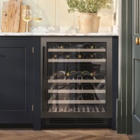 Caple Sense 46 Bottle Dual Zone Under Counter Freestanding Wine Cabinet - Gunmetal Grey Door Caple Sense 46 Bottle Dual Zone Under Counter Freestanding Wine Cabinet - Gunmetal Grey Door