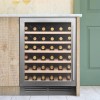 Caple Classic 52 Bottle Single Zone Under Counter Freestanding Wine Cabinet - Stainless Steel
