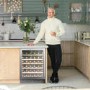 Caple Classic 52 Bottle Single Zone Under Counter Freestanding Wine Cabinet - Stainless Steel
