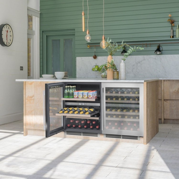 Caple 44 Bottle Capacity Dual Zone Under Counter Wine Cooler