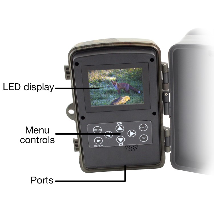 electriQ Outback 12 Megapixel HD Wildlife and Nature Camera with Night Vision & 8GB SD Card