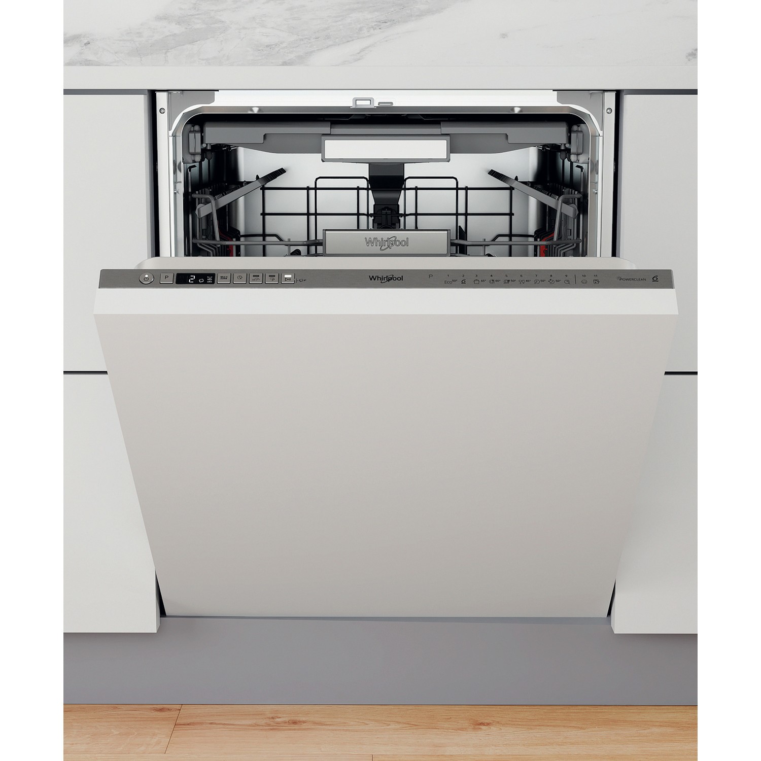 Refurbished Whirlpool WIO3O41PLESUK 14 Place Fully Integrated Dishwasher