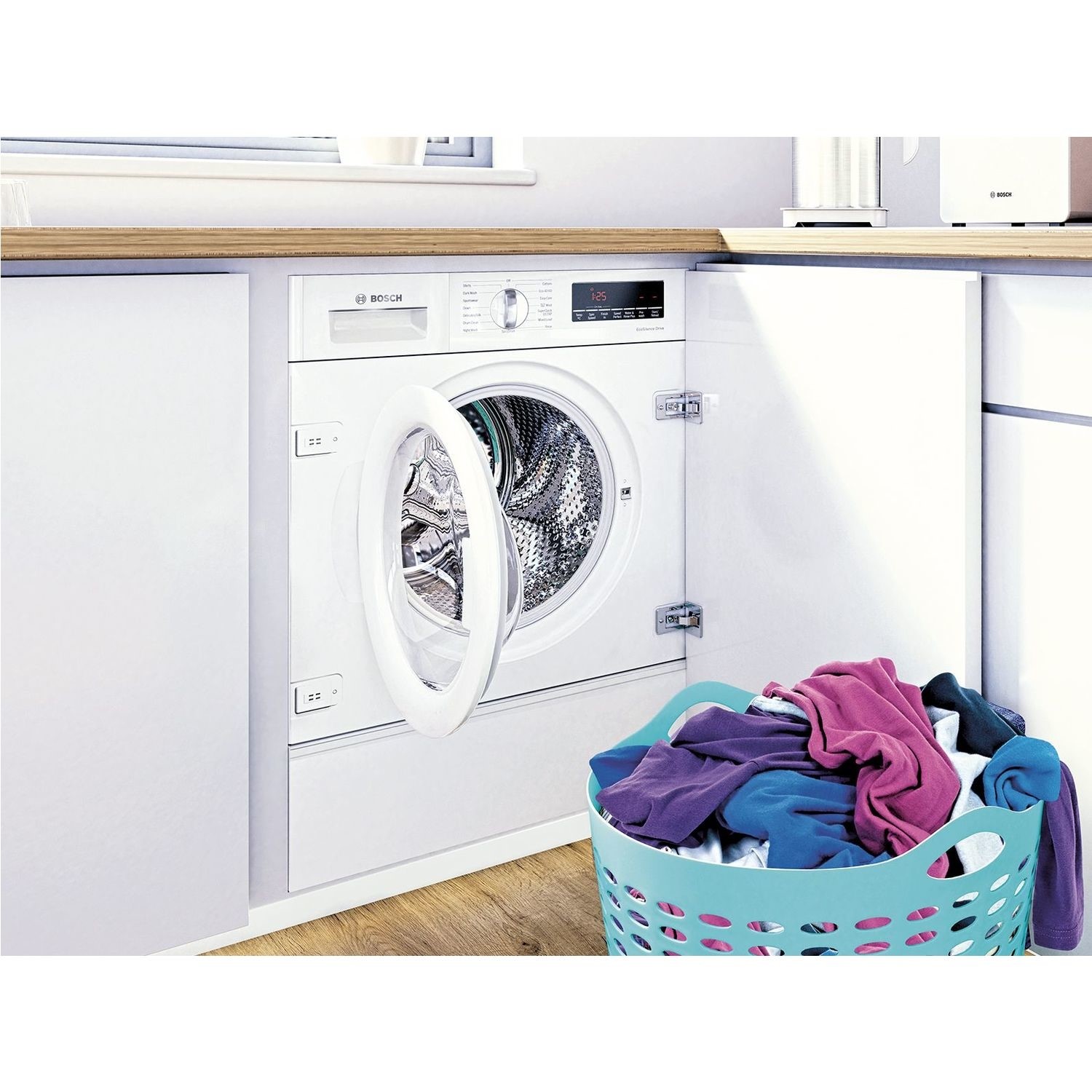 Bosch Series 8 8kg Integrated Washing Machine - 1400rpm C-Rated Quiet Speed Perfect Bosch Series 8 8kg Integrated Washing Machine - 1400rpm C-Rated Quiet Speed Perfect