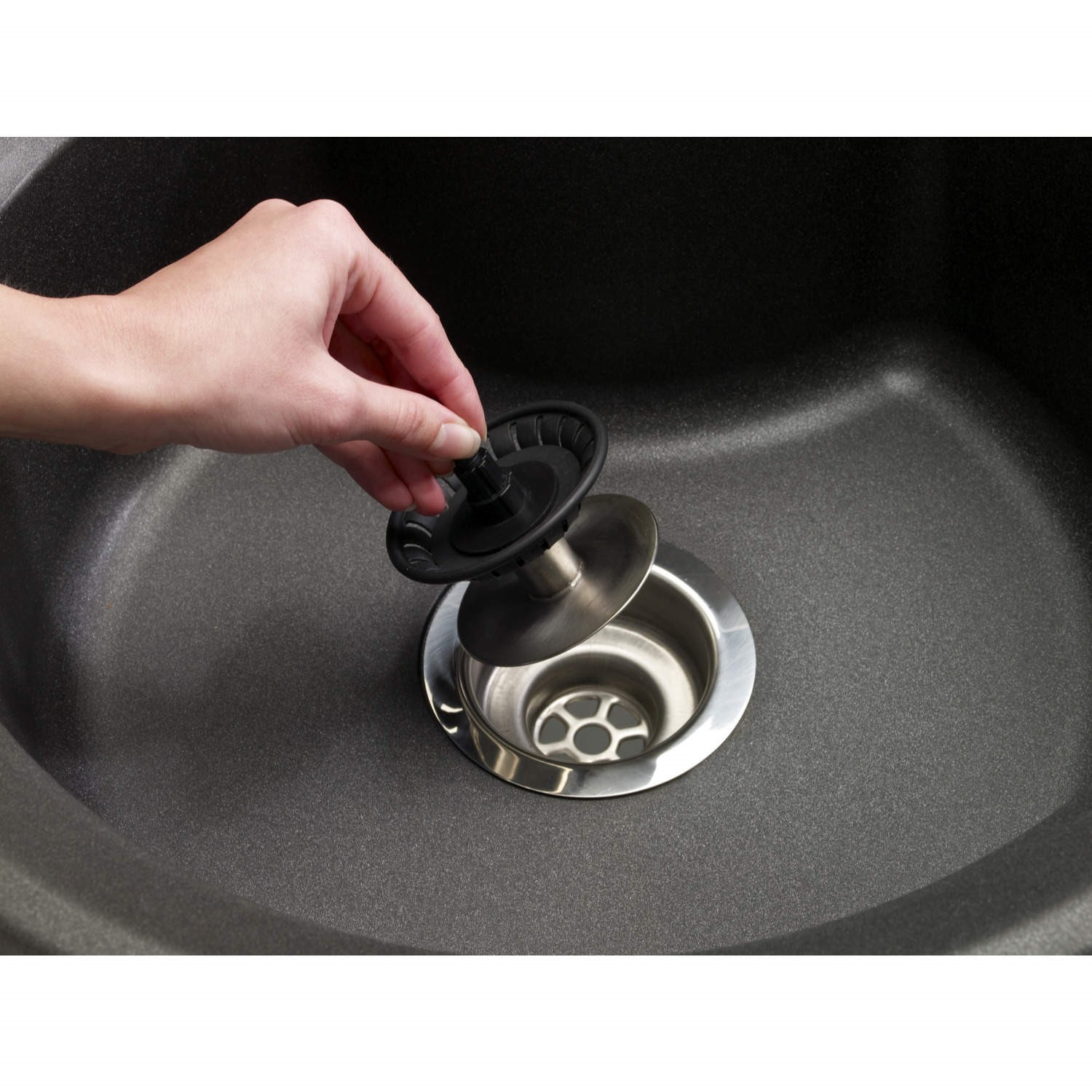 Astracast WK0525 Chrome 3.5 Inch Round Covered Popup Basket Strainer