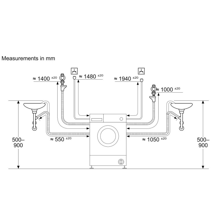 Siemens iQ500 8kg Wash 5kg Dry 1400rpm Integrated Washer Dryer - White