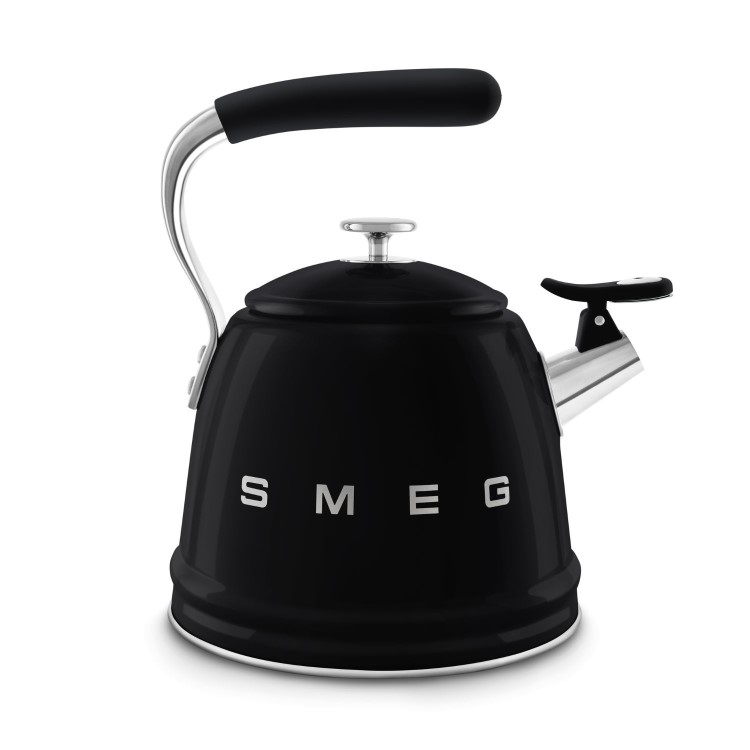SMEG 50s Style Stovetop Kettle 2.3L capacity in Black - WKF01BL