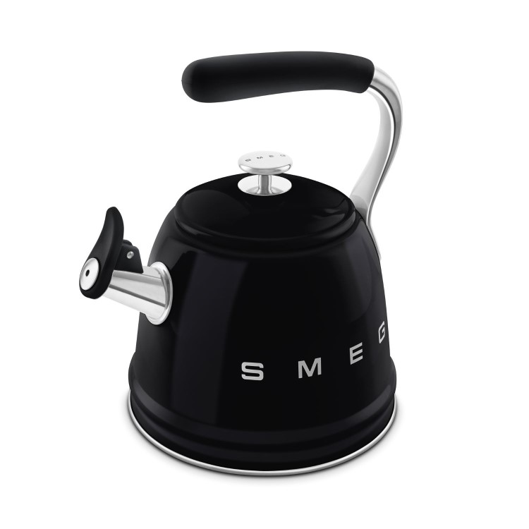 SMEG 50s Style Stovetop Kettle 2.3L capacity in Black - WKF01BL