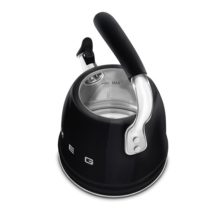 SMEG 50s Style Stovetop Kettle 2.3L capacity in Black - WKF01BL