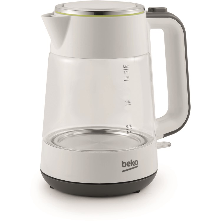 Beko WKM6321W Glass Design 1.7L Kettle