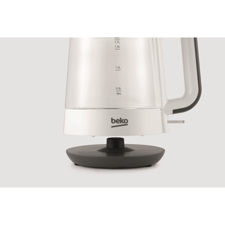 Beko WKM6321W Glass Design 1.7L Kettle