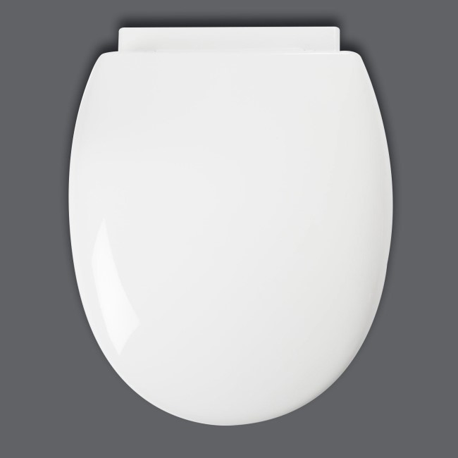 GRADE A1 - Croydex Anti-Bacterial Polypropylene Toilet Seat with Soft-Close Hinge