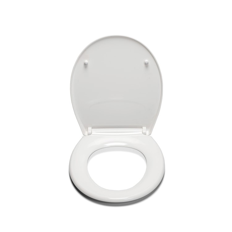 White Round Anti Bacterial Soft Close Toilet Seat - Croydex Vendee