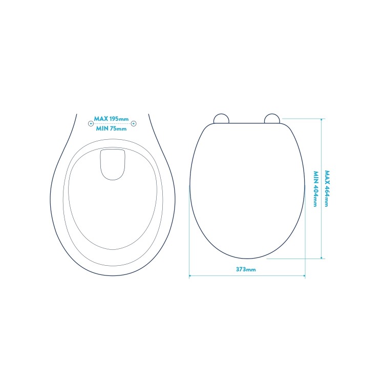 White Round Anti Bacterial Soft Close Toilet Seat - Croydex Vendee