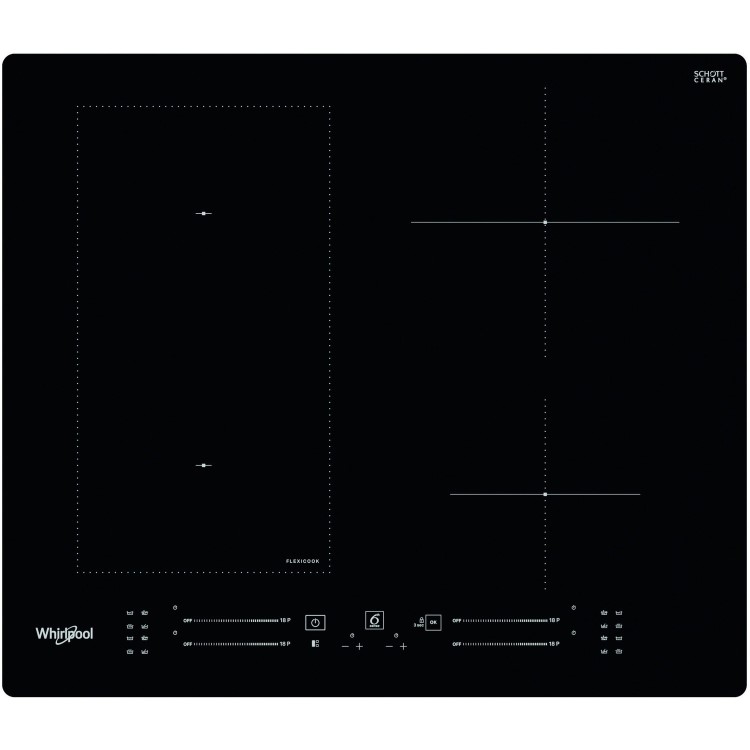 Whirlpool WLS7960NE Touch Control 4 Zone Induction Hob - Black
