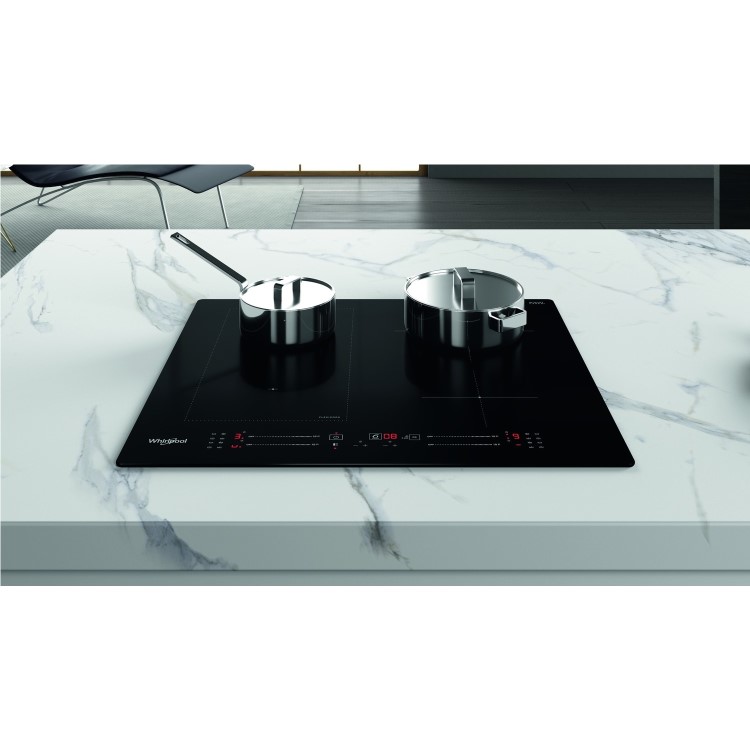 Whirlpool WLS7960NE Touch Control 4 Zone Induction Hob - Black