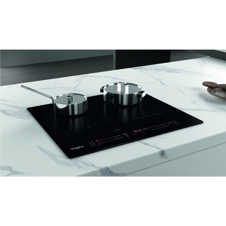 Whirlpool WLS7960NE Touch Control 4 Zone Induction Hob - Black