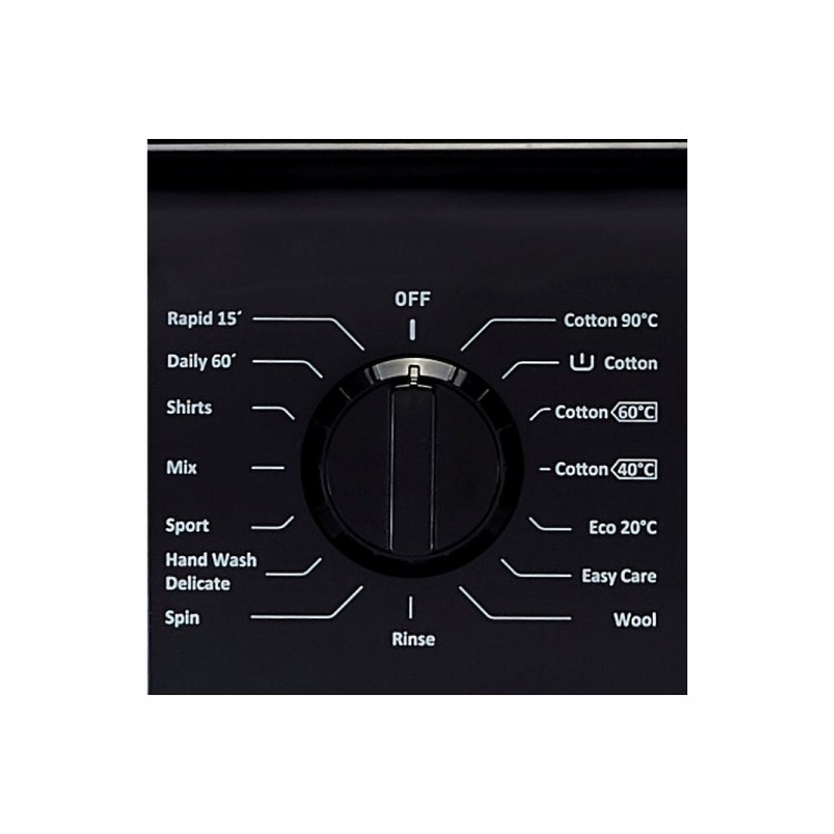 White Knight WM126VB3 6kg 1200rpm Freestanding Washing Machine - Black