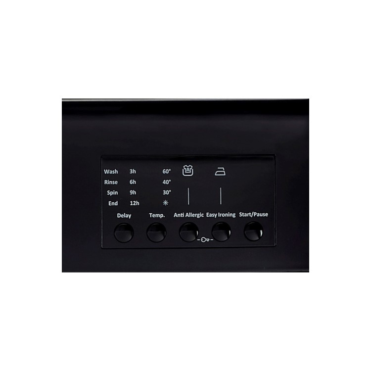 White Knight WM126VB3 6kg 1200rpm Freestanding Washing Machine - Black