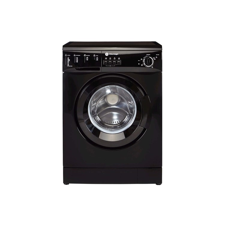 White Knight WM126VB Freestanding Washing Machine 6kg 1200rpm Black