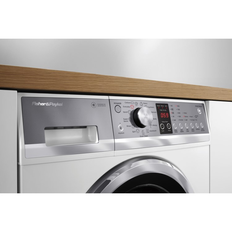 Fisher & Paykel WM1490P1 Wash Smart Ultra Efficient 9kg 1400rpm Freestanding Washing Machine - White