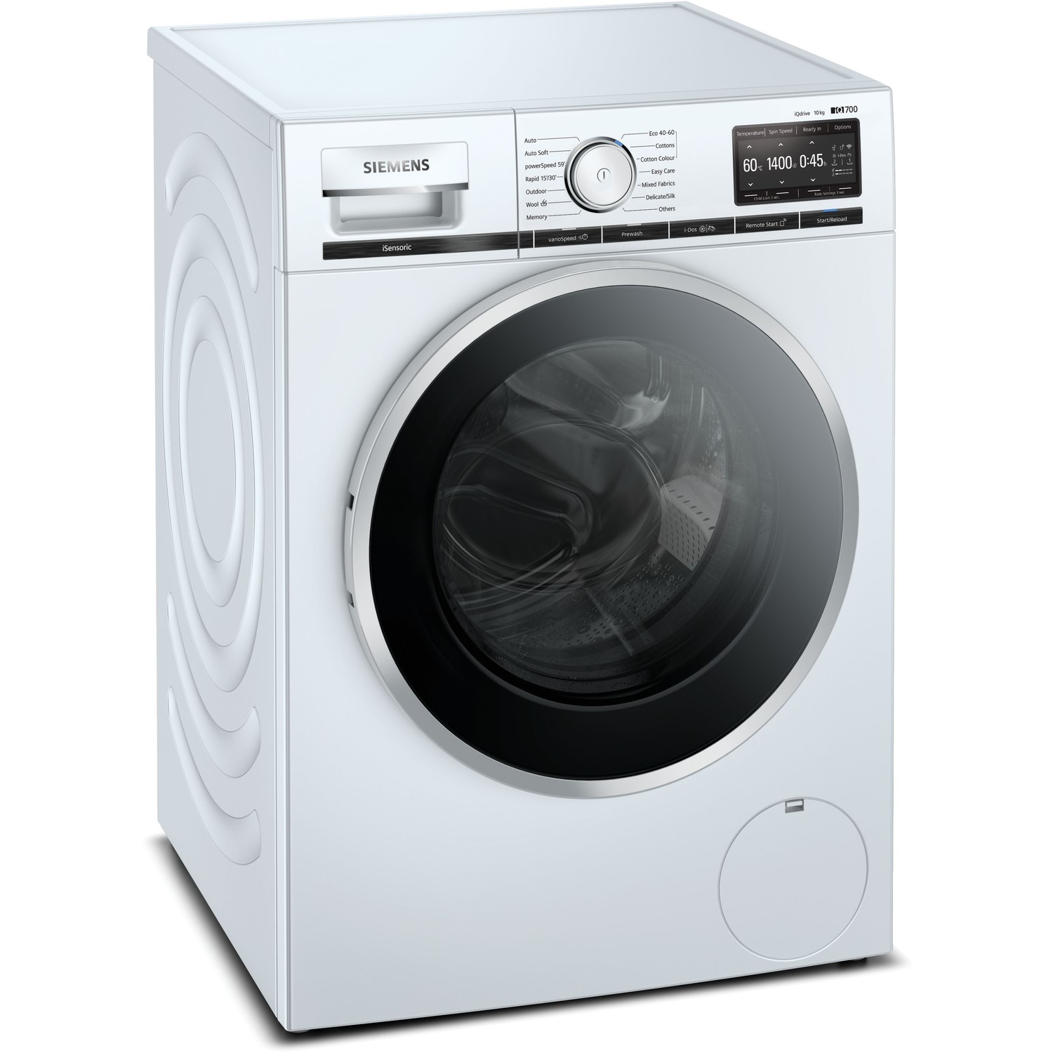 Refurbished Siemens WM14XEH4GB Smart Freestanding 10KG 1400 Spin Washing Machine White